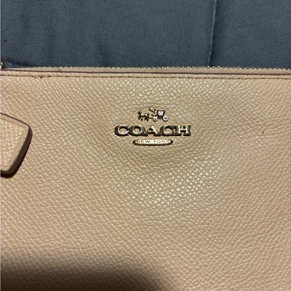 COACH Light Pink Pebbled Leather Wristlet - Picture 3 of 6